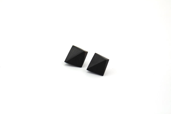 Black geometric earrings