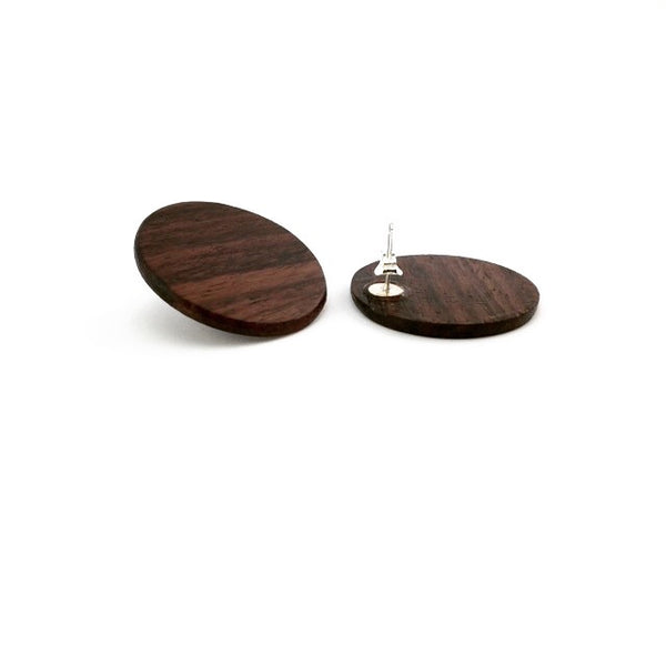 Disc Wooden Earrings