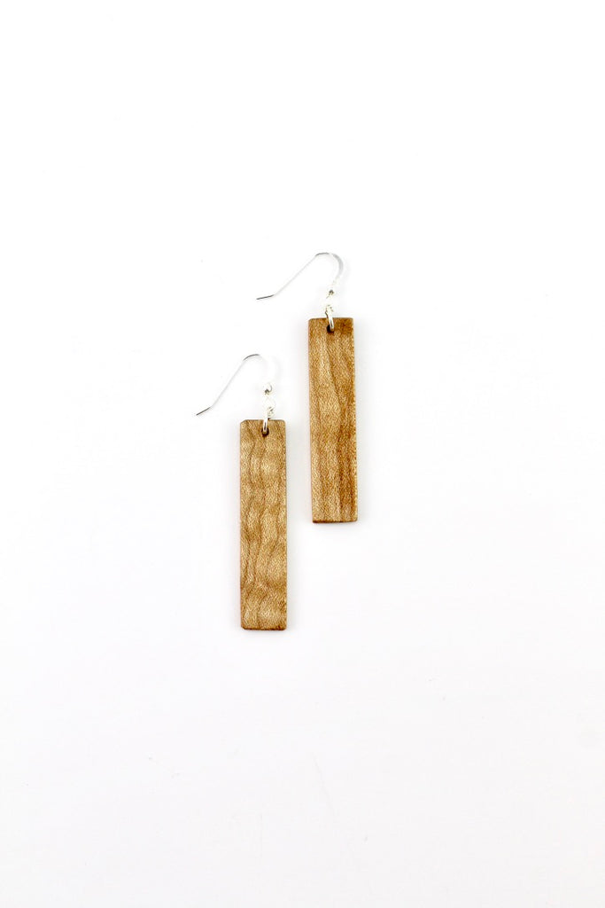 Maple wooden earrings