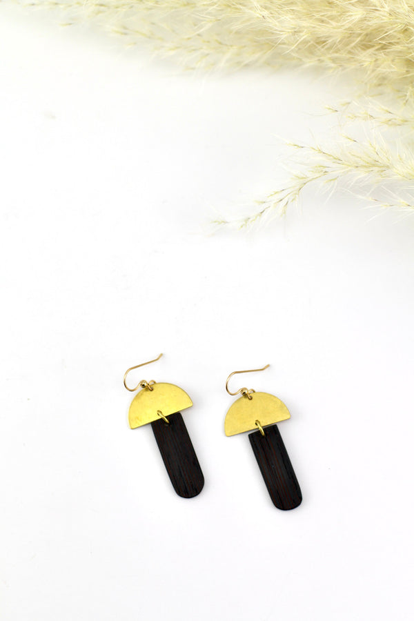 Black and gold earrings