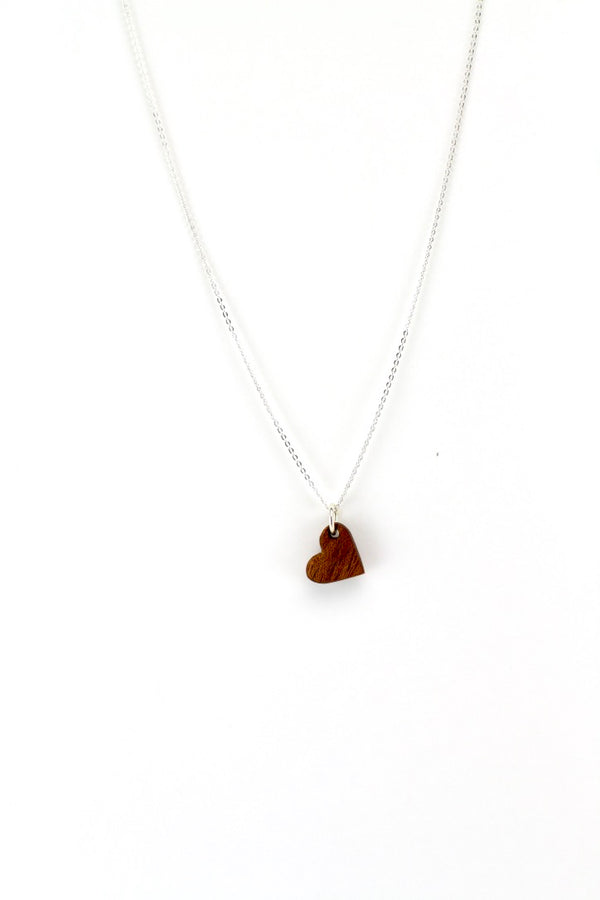 Wooden heart necklace